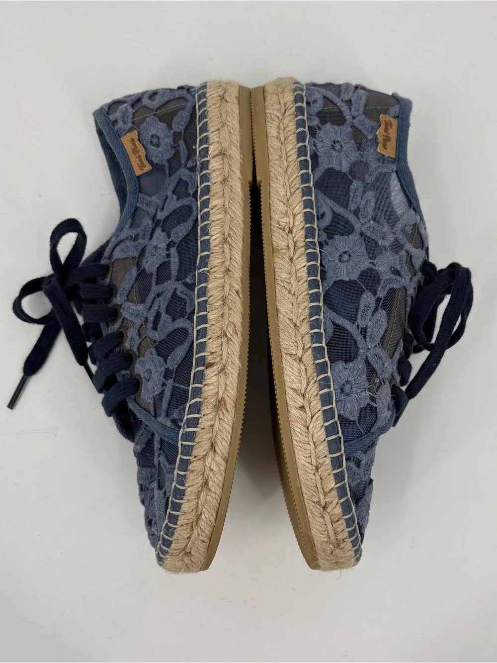 Toni Pons Far Espadrille Lace Sneaker in Blue Women’s Size 37 / 6.5